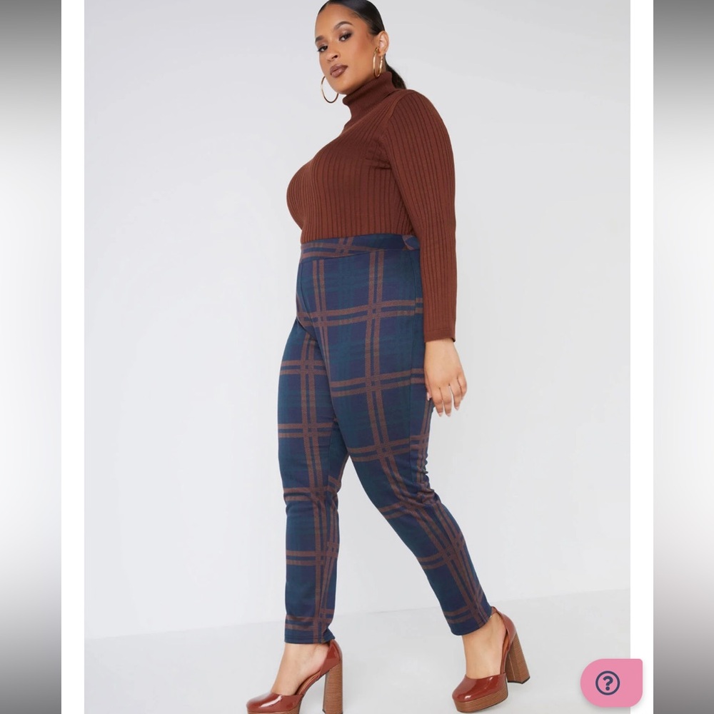 High Rise Plaid Leggings